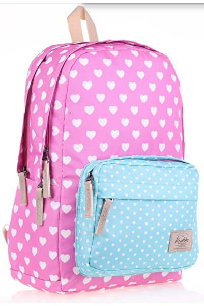 KAUKKO Colorful 2 Colors Sırt Çantası (HEARTS) K1487