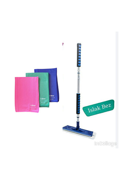 Silva Tekli Islak Mop Seti Ve Cam Bezi 3lü