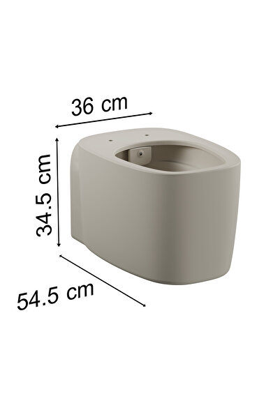 VitrA Metropole 7672B483-0559 Rim-ex Asma Klozet, Clean, 56 cm, Mat Siyah