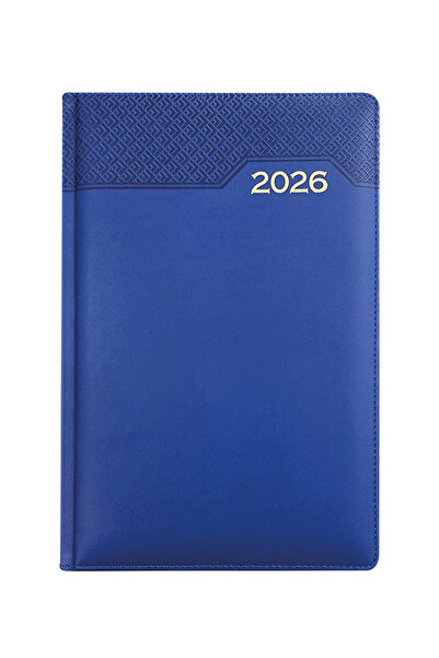 KILAVUZ REKLAM 16x24 Cm Termo Deri Günlük 2026 Ajanda Lacivert