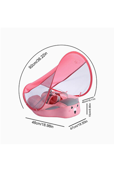 Mambobaby 3-24ay/6-18kg, FLAMİNGO, Gölgelikli ve Ayak Destekli Bebek/Çocuk Yüzme Şamandırası/Simidi