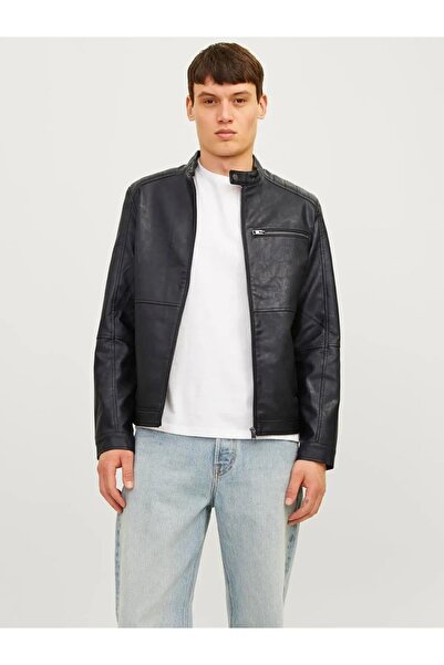 Jack & Jones J&J Men's Pu Leather Coat