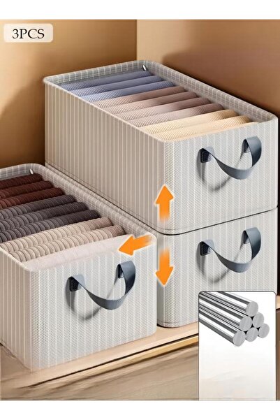 fun zone 3PCS Wardrobe Clothes Organizer with Portable Handle