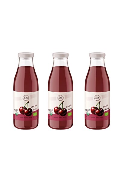 EYA ORGANİK ORGANİK VİŞNE SUYU (%100 MEYVE) 250 ML CAM ŞİŞE (3'LÜ PAKET)