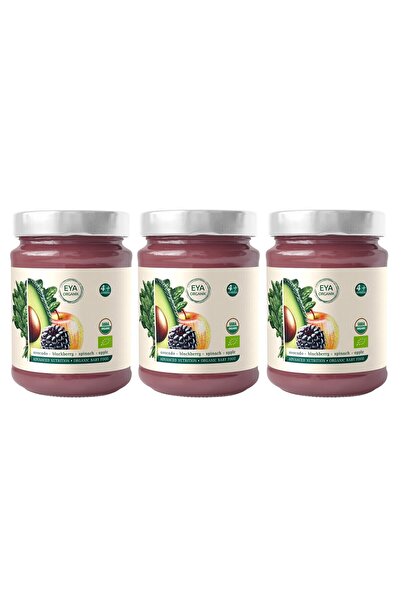 EYA ORGANİK ORGANİK AVOKADO-BÖĞÜRTLEN-ISPANAK-ELMA-LİMON PÜRESİ (BEBEK EK GID...