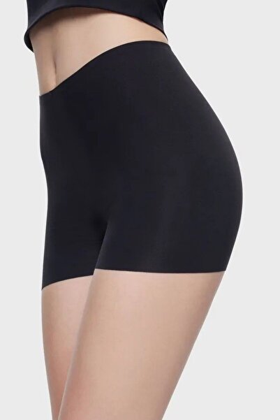 MİSTİRİK Carigna Model Dikişsiz Lazer Kesim Külot Boxer Esnek Iz Yapmayan Model Siyah Renk