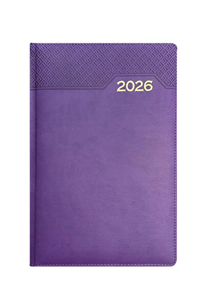 KILAVUZ REKLAM 16x24 Cm Termo Deri Günlük 2024 Ajanda Mor