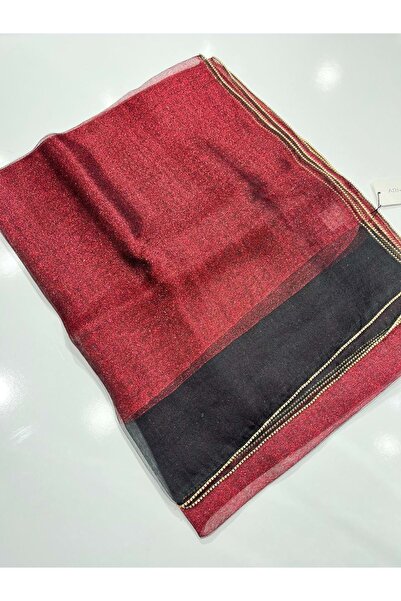 MERAM BUTİK أرماندا شال تول فضي مرصع بالجواهر 30% حرير - 6