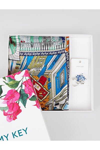 Jimmy Key Karışık Çiçek Figürlü Etnik Minimal Set
