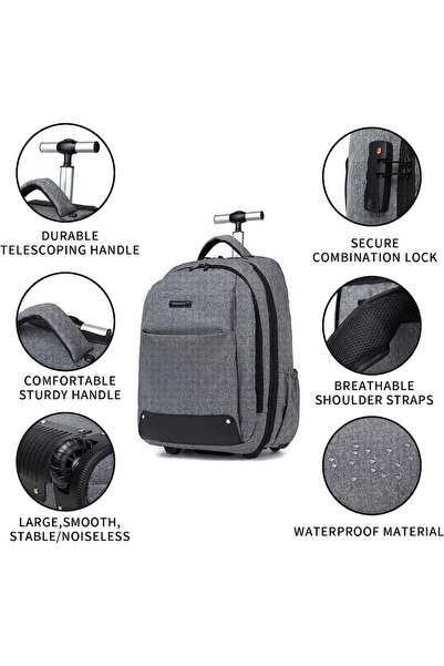 Generic Functional School Backpack and Trolley Board