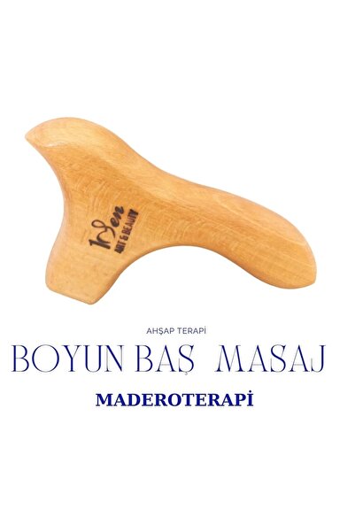 1senartbeauty Ahşap Maderoterapi Boyun Kafa Saç Masaj Aleti