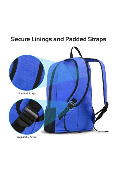 Promate Durable Anti-theft 15.6 Inches Laptop Backpack With Large Secure Compartment blue