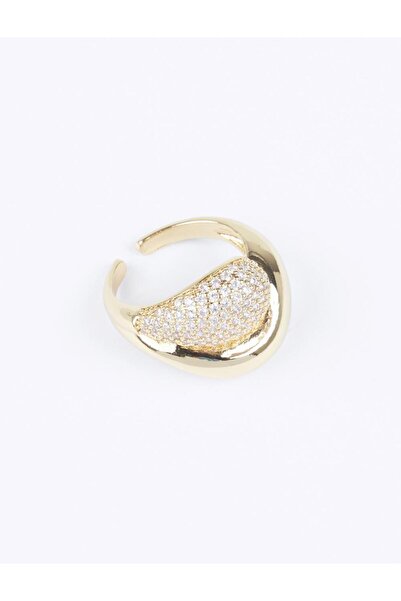 Jimmy Key Gold Color Drop Figured Stone Ring