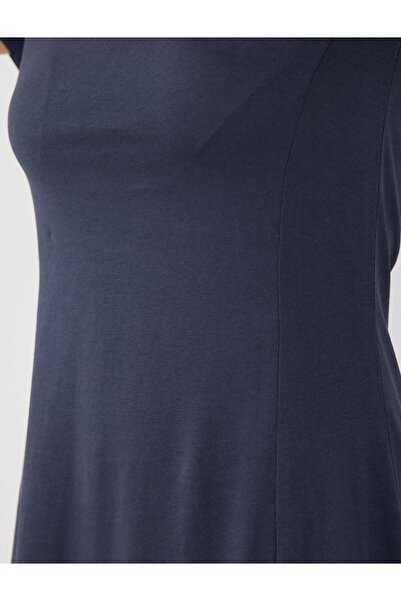 Jimmy Key Mini rochie tricotată cu decolteu bateau bleumarin