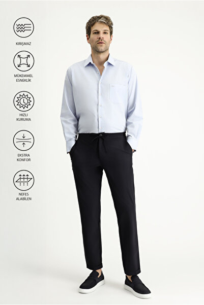 Kiğılı Techno-Line Super Slim Fit Ekstra Dar Kesim Beli Lastikli İpli Likralı...