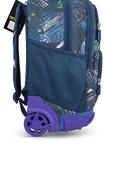 AODASI Trolley School Bag for Students – 18-Inch Multi-Functional Backpack with Wheels – Travel-Friendly