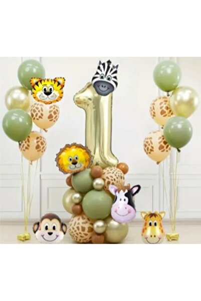 SİNDA 6'lı Safari Doğum Günü Konsepti - Yaş Günü Doğum Günü Kutlama Partisi Seti
