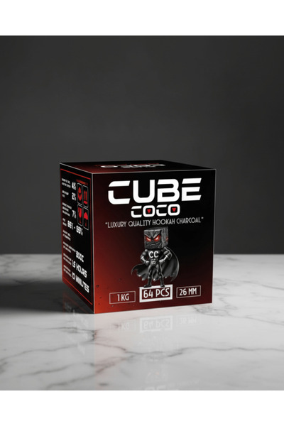 Cube CubeCoco Nargile Kömürü 1KG 26mm 1. Sınıf Nargile Kömürü %100 Hindistan ...