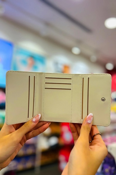 Miniso Sevimli Kedi Serisi Üç Katlı Kadın Cüzdanı (Pembe)