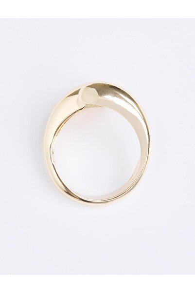 Jimmy Key Altın Rengi Damla Figürlü Parlak Yüzük