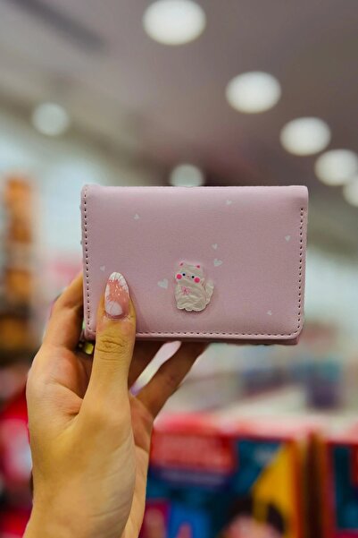 Miniso Sevimli Kedi Serisi Üç Katlı Kadın Cüzdanı (Pembe)