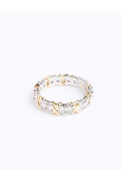 Jimmy Key Mixed Zircon Stone Detailed Metal Ring