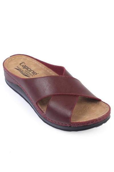 Capone Outfitters Ivory 107001   Women's Cross Band Comfort Anatomic Slippers