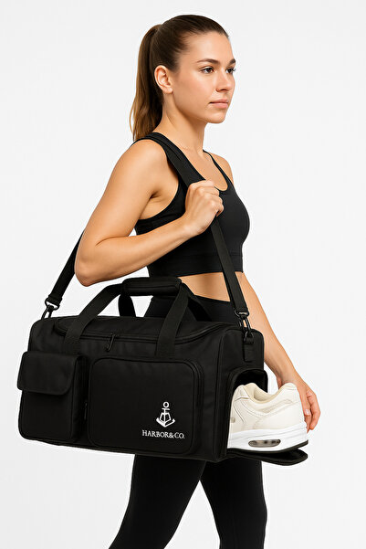 Harbor&Co.  Çok Bölmeli Suya Dayanıklı Spor ve Seyahat Çantası – Ayakkabı Bölmeli, Hafif & Dayanıklı