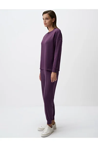 Jimmy Key Purple High Waist Slim Leg Pocket Jogger Pants