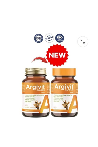 Argivit Classic L-Arginine, Multivitamin, Multi-Mineral Tablet 30 Pieces