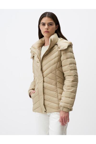 Jimmy Key Stone Slim Fit Hooded Quilted Puffer Coat
