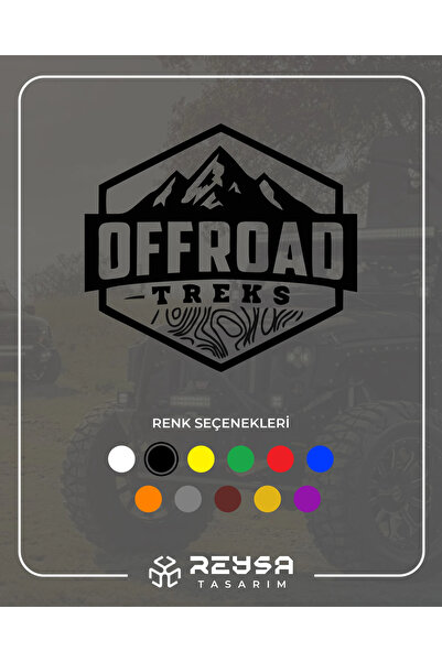 Reysa Tasarım ملصق للطرق الوعرة والجبال مقاس 17 × 17 سم باللون الأسود