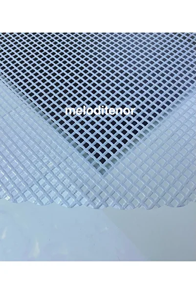 TNR Transparent Coating White Mesh Chain Hole Non-Slip Luxury Pvc Round Oilcloth Tablecloth