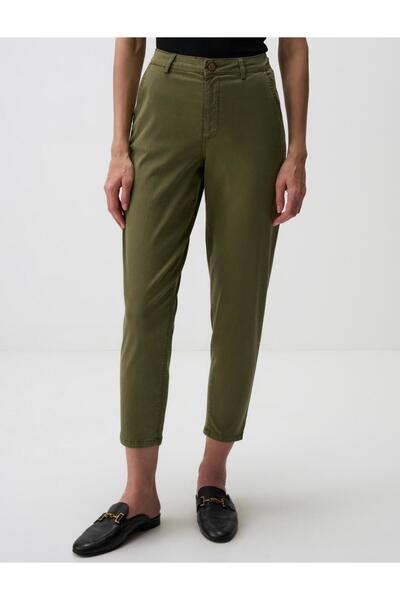 Jimmy Key Haki Normal Paça Cepli Gabardin Pantolon