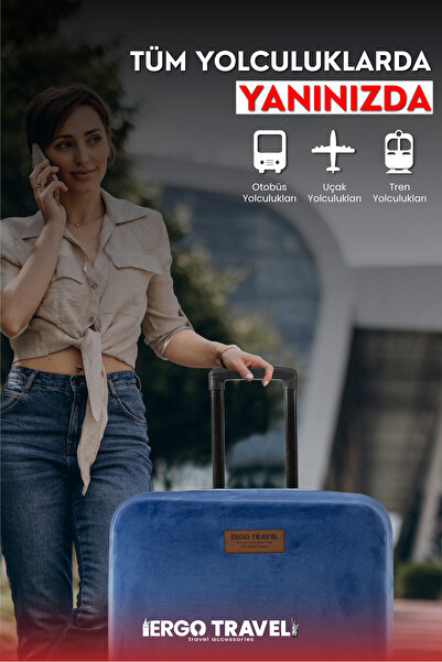 Viscofoam Valiz Bavul Koruma Kılıfı Kadife Kılıf - Lacivert | Ergo Travel