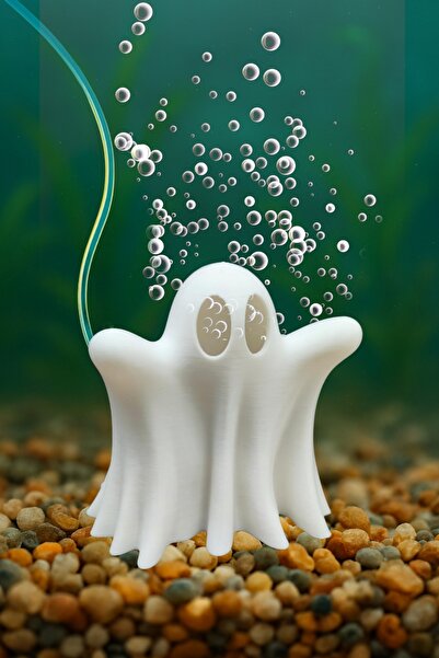 Akvaryum Hayalet Şekilli Hava Taşı – 13 cm ( Renk Belirtiniz )