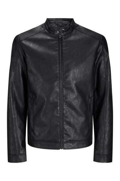 Jack & Jones Jack&Jones Black Men's Pu Leather Jacket
