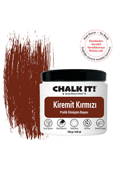 Işın Mumcu Artisan Chalk It Kendinden Vernikli Boya | Kiremit Kırmızı