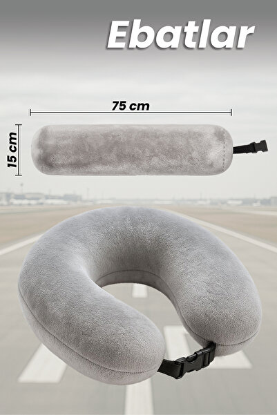 Viscofoam Hybrid Travel Bag Seyahat Çantası Seyahat Yastığı - Gri - Ergo Travel