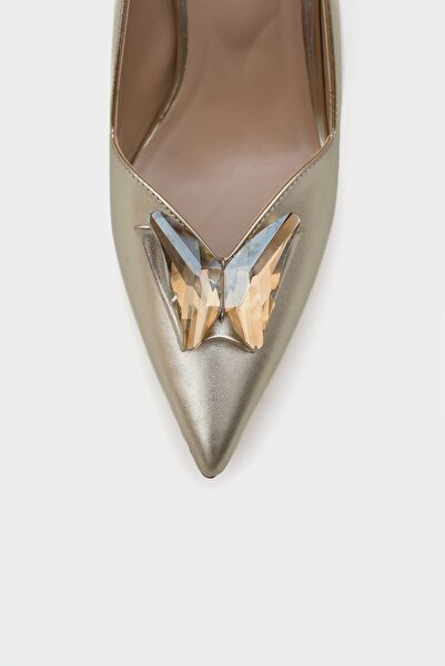 Capone Outfitters Hillary Mid Heeled Pointed Toe Butterfly Women's Shoes