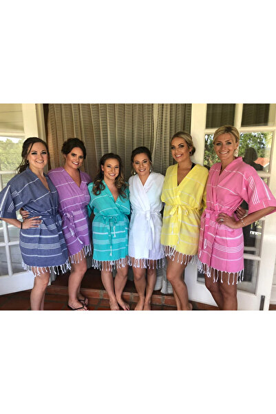 CHIMARIVA Gelin ve Nedimeler İçin Kişiye Özel Nakışlı Pamuklu Sabahlık–Düğün ...