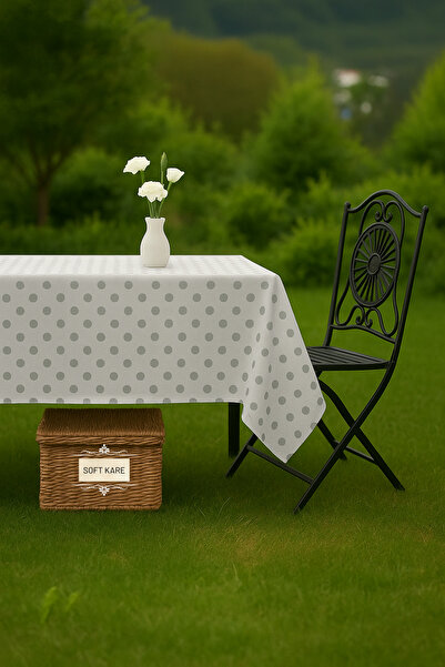 Soft Kare Pvc Fiber Tablecloth – Wipeable, Waterproof, Modern Pattern, for Kitchen and Dining Table