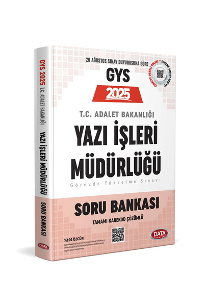 Data Yayınları 2025 Gys Adalet Bakanlığı Yazı Işleri Müdürlüğü Soru Bankası G...