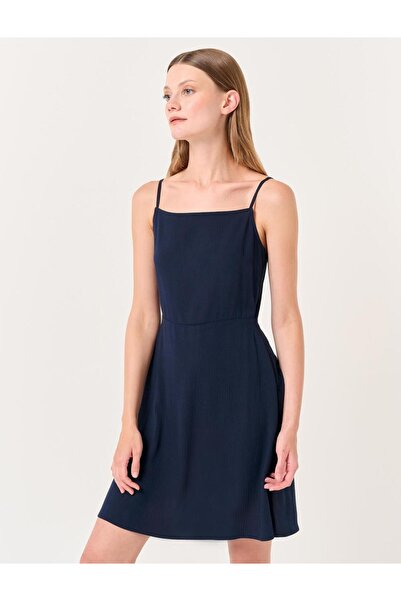 Jimmy Key Tmavomodré mini šaty na ramienka