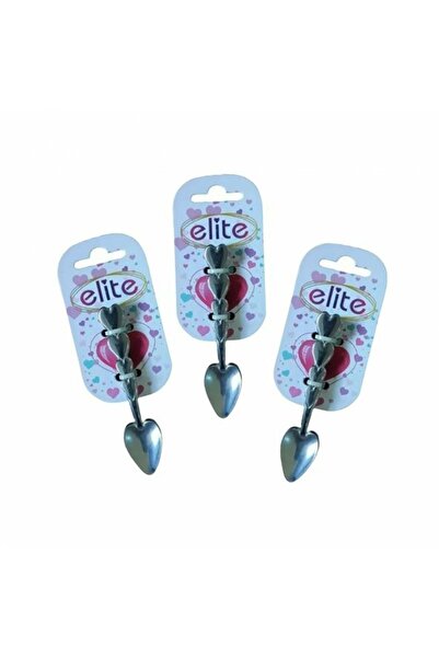 Doğuş Mutfak ملعقة شاي إيليت على شكل قلب 6 قطع 3 عبوات من الفولاذ المقاوم للصدأ