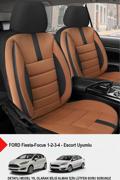 GM-DESIGN غطاء مقعد سيارة أونيكس تابا (متوافق مع فورد فوكس-فييستا-إسكورت)