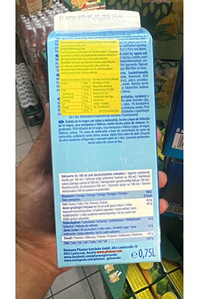 Pfanner - Ice tea 0.75 L (3 ADET) Karpuz + Şeftali + Limon + Frenk İnciri