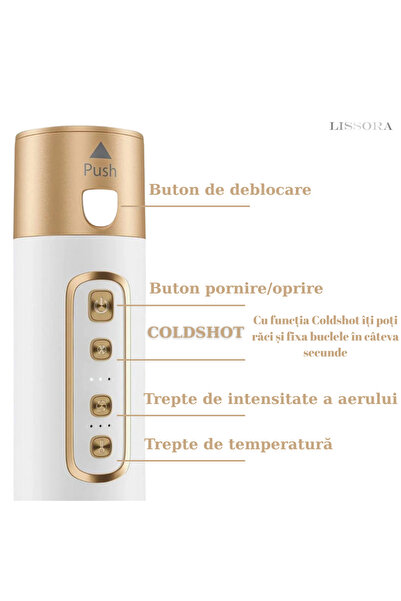 LISSORA AirStyler – Ondulator Multistyler 6 in 1, 3 trepte de viteza, 3 trepte de temperatura