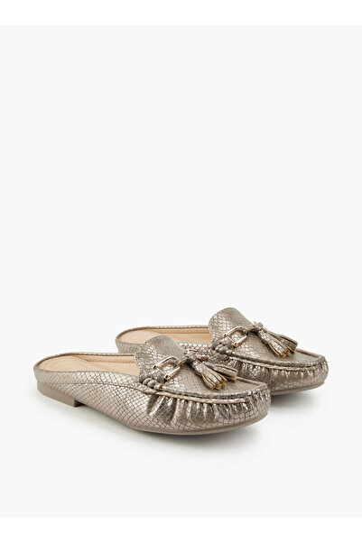 Flora Bella by Shoexpress Textured Mules with Tassels