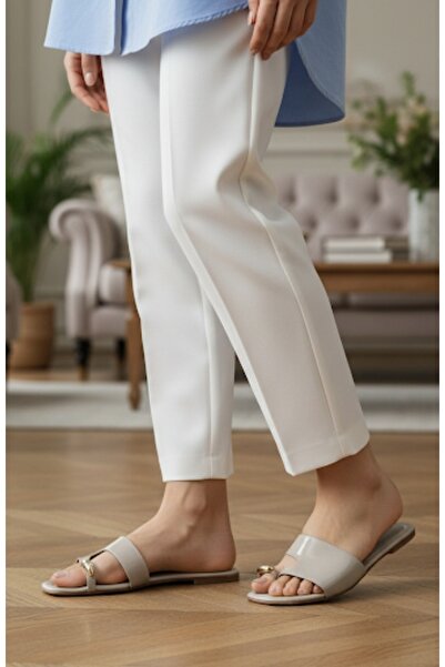 37Numara Large Size Women's Slippers 41-42-43-44-Ten Patent Leather Number 1 Size Is Too Big